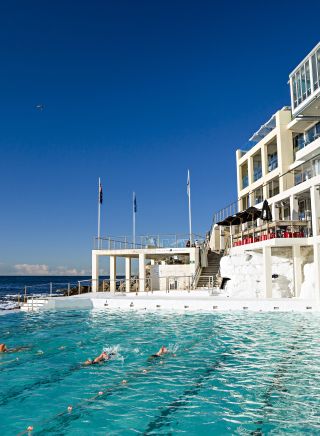 Early morning swimmers at Bondi Icebergs Club, Bondi