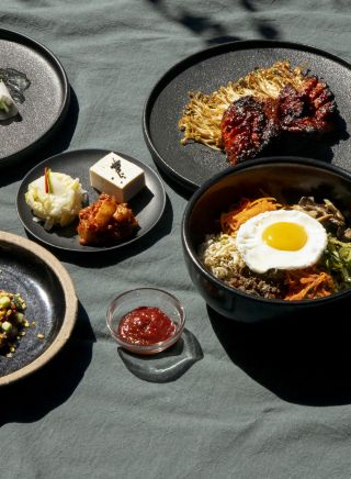 Selection of dishes at Sang by Mabasa, Surry Hills