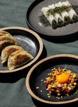 Selection of dishes at Sang by Mabasa, Surry Hills