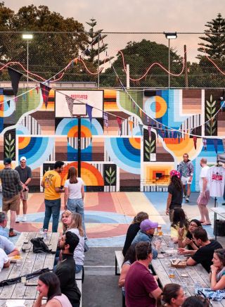 Beer garden at Vic on the Park, Marrickville