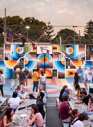 Beer garden at Vic on the Park, Marrickville