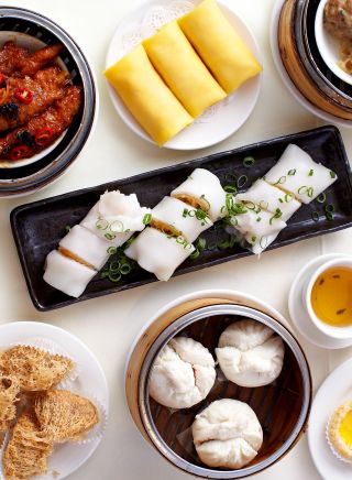 Selection of yum cha dishes at The Dynasty, Belmore