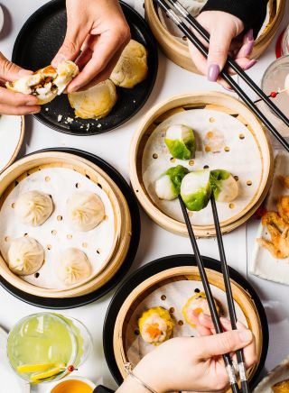 Yum cha dishes at The Gardens by Lotus, Haymarket