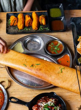 Range of dishes at Chatkazz, Harris Park