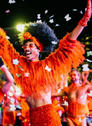 People in the parade at the Sydney Gay and Lesbian Mardi Gras 2023, Sydney