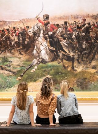 Friends enjoying a visit the the Art Gallery of New South Wales, Sydney