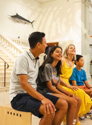 Family visiting the Australian Museum in Sydney