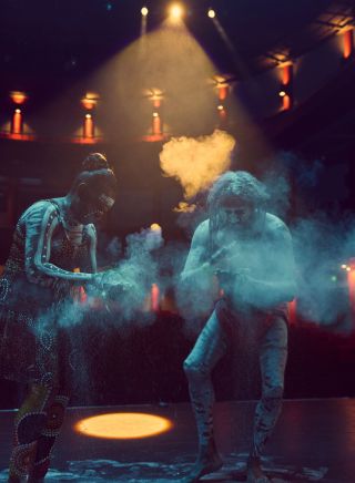 Aboriginal performers on stage, Riverside Theatre, Parramatta