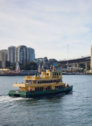 Ferry with the sydney Harbour Bridge, Journey Beyond, Sydney Harbour
