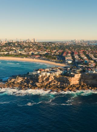 Aerial over Ben Buckler Headland, Bondi, Sydney