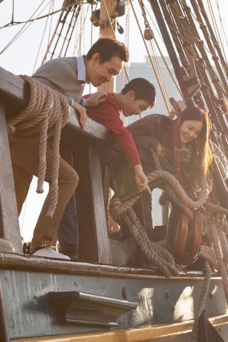 Family exploring HMB , Australian National Maritime Museum, Darling Harbour