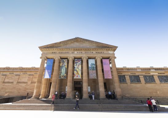 People visiting the Art Gallery of New South Wales in Sydney