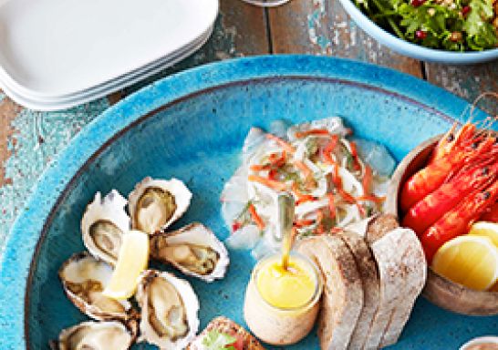 Seafood platter at the Palm Beach Boathouse, Northern Beaches