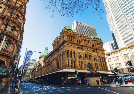 Outside the Queen Victoria Building, Sydney City