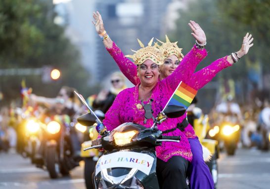Celebrating the colourful collision of creativity and culture across our communities, the world renowned Sydney Gay and Lesbian Mardi Gras Parade, Sydney