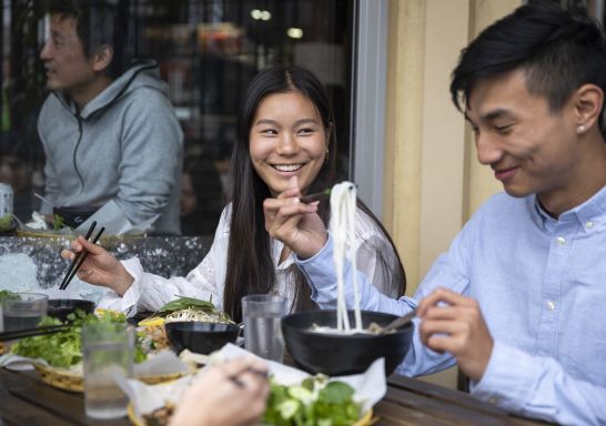 People enjoying eating at VN Street Foods - Marrickville - Inner Sydney