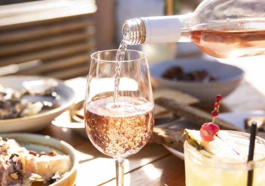 Pouring wine at the Sydney Opera Bar - Circular Quay