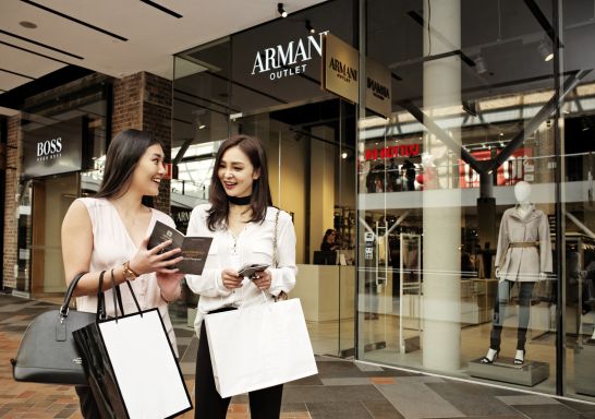 Women enjoying a day of shopping at Birkenhead Point Outlet Centre, Drummoyne