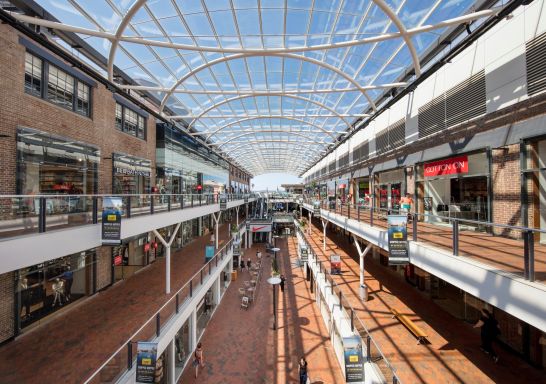 Open air shopping centre, Inside Birkenhead Point in Drummoyne, Inner Sydney