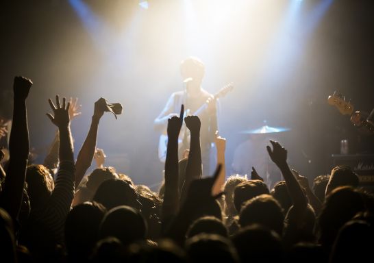 Patrons enjoying live music at the Oxford Art Factory in Darlinghurst, Inner Sydney