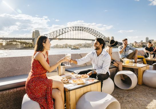 Couple dining at Opera Bar