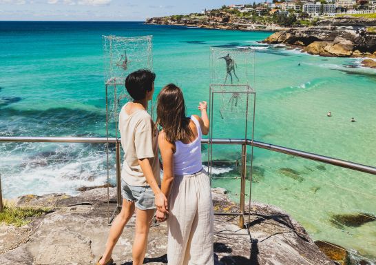 Sculpture by the Sea's 'Social Distance 2020' Sculpture - artist Barbara Licha