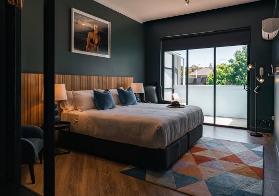 Hotel room at The Blue Hotel, Bondi Beach - Credit: The Blue Hotel