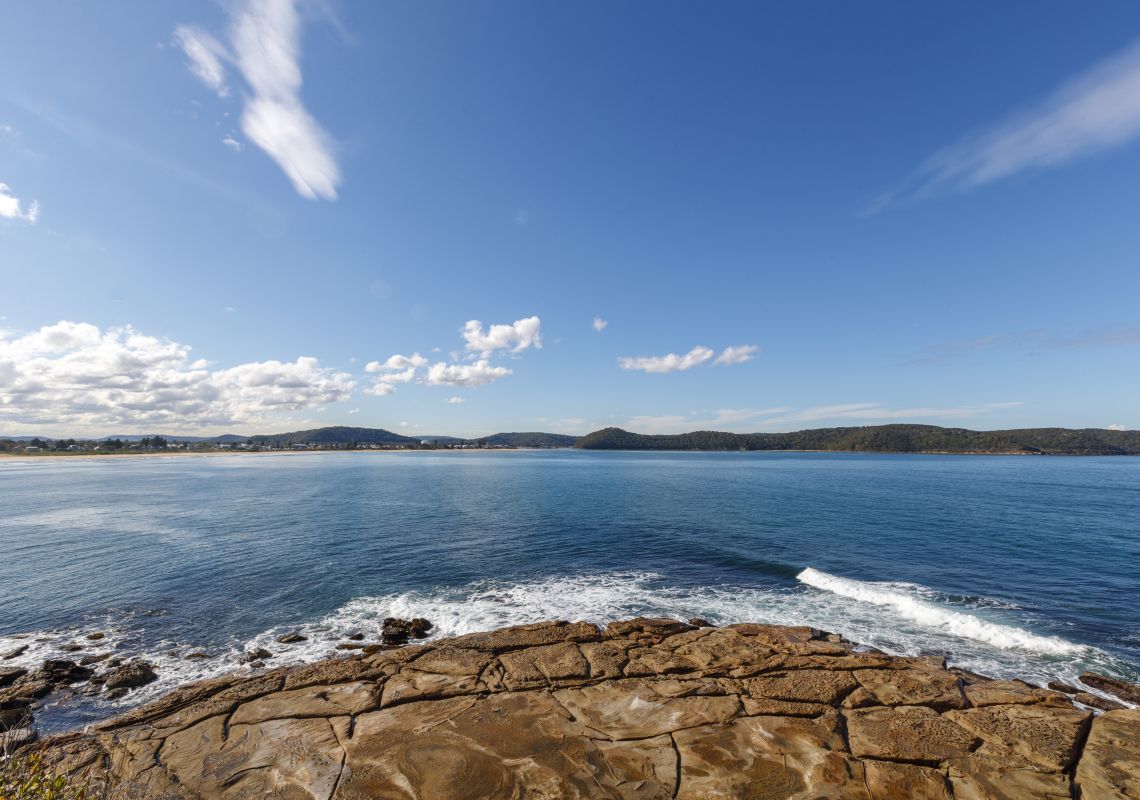 Scenic coastal views of Broken Bay from Umina Beach in Gosford Area